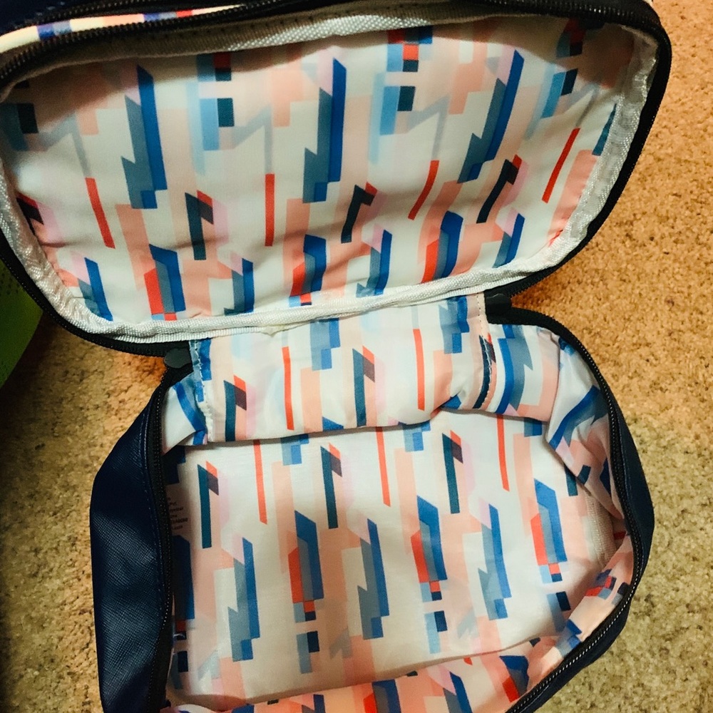 Double layered makeup bag